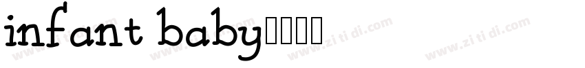 infant baby字体转换